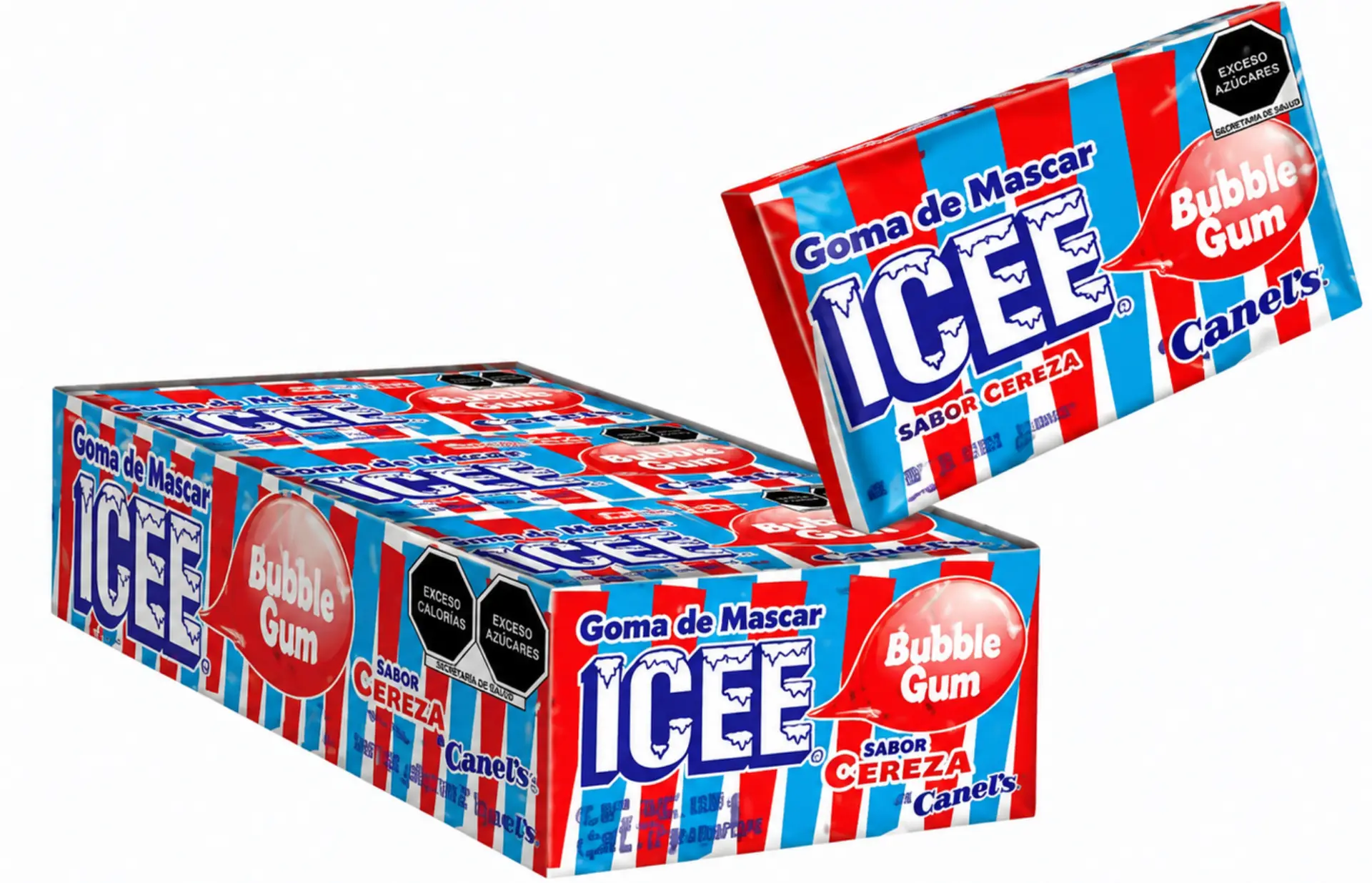 Goma de mascar ICEE sabor cereza — Inner 12 pz · 50 g