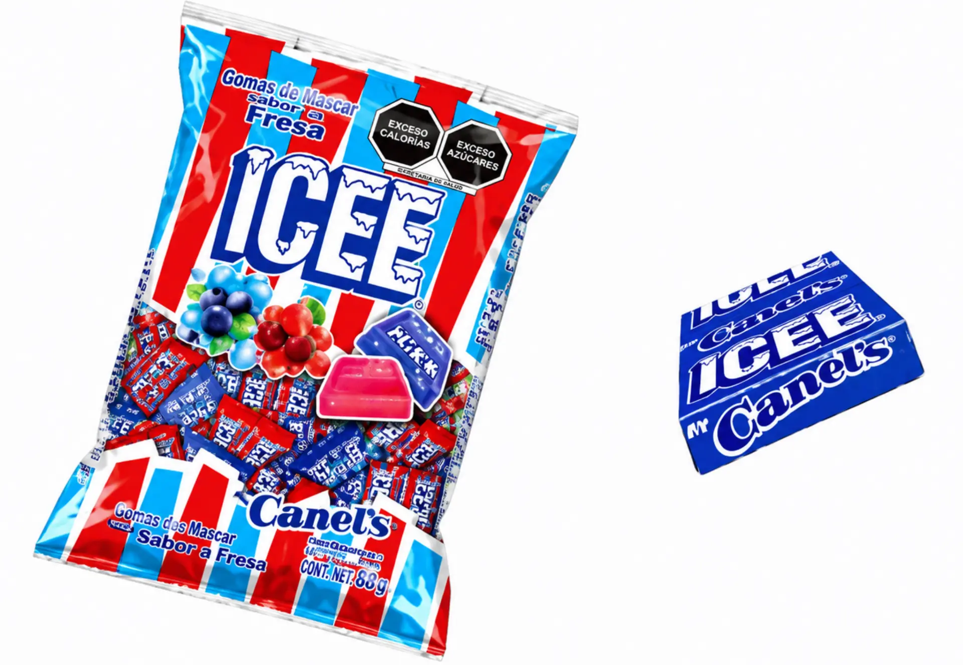 BOLSA CARAMELO SUAVE ICEE CEREZA Y MORA AZUL — Bolsa 150 pz
