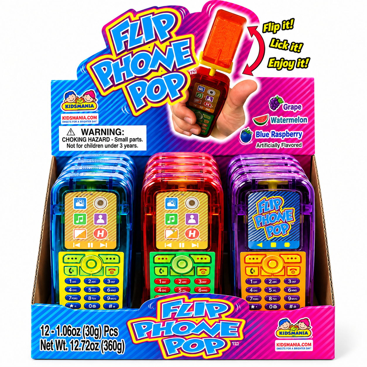 Flip Phone Pop — Paleta · caja 12/12