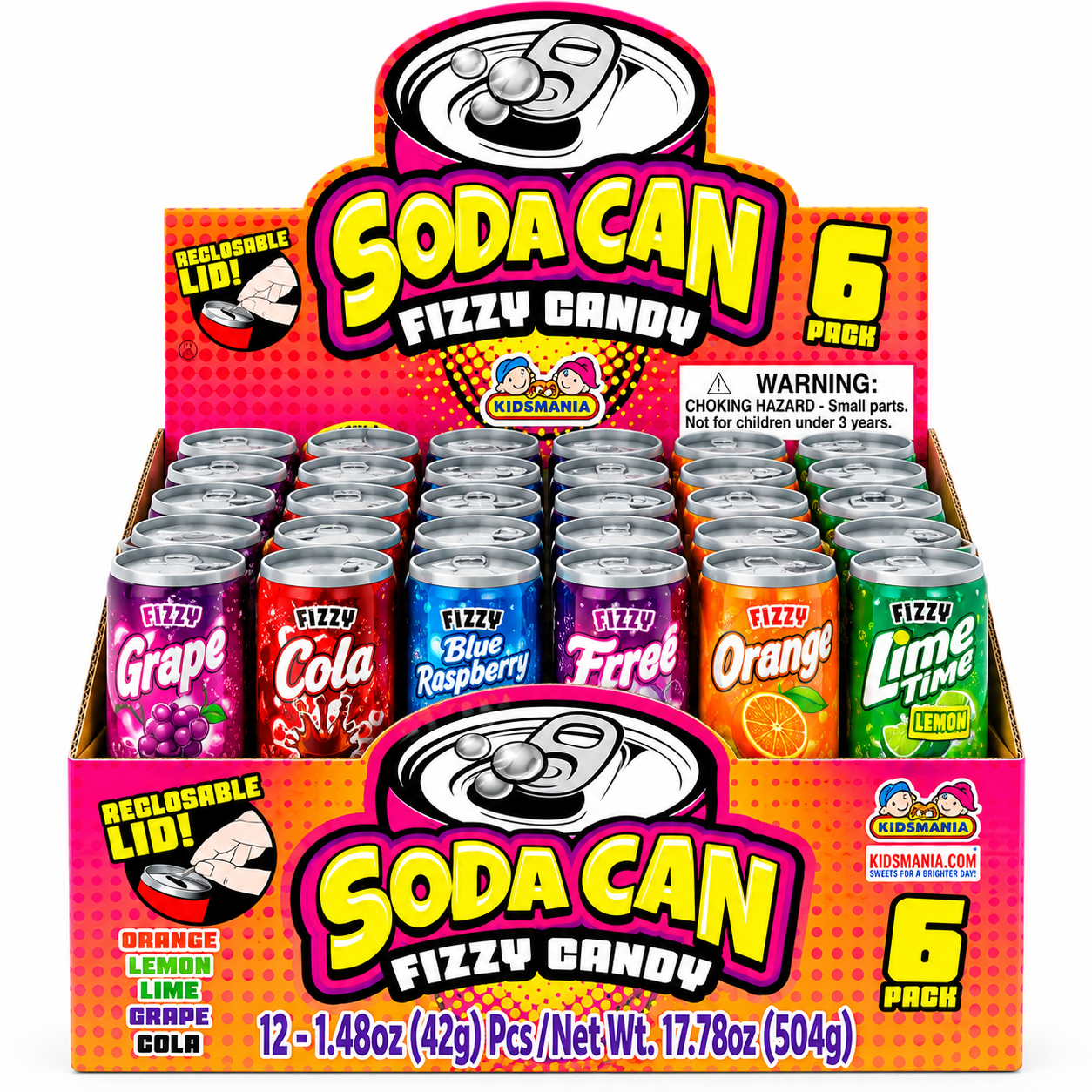 Soda Can Fizzy Candy — Caja 12/12