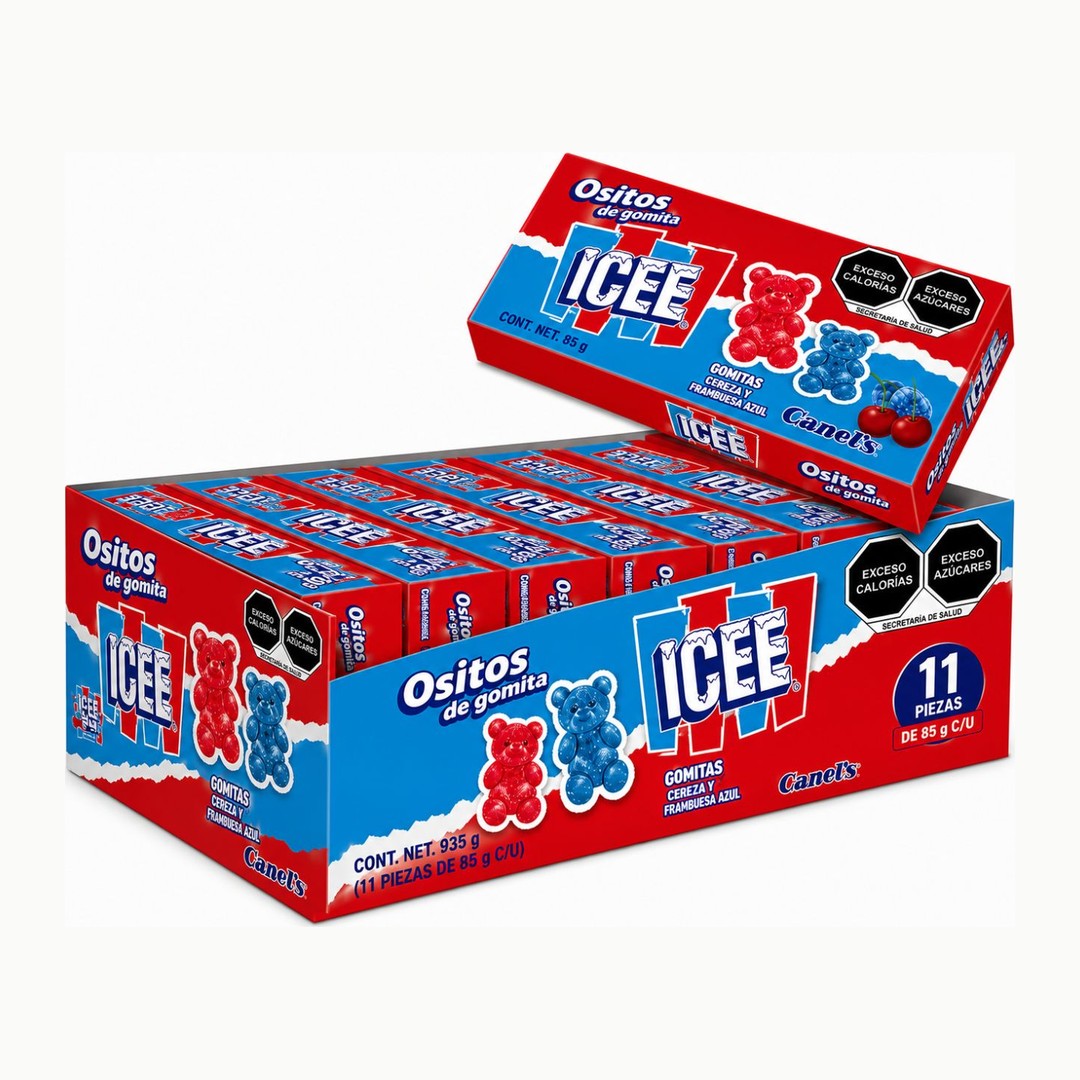 ICEE OSITOS CAJITA/ INER CON 11 PIEZAS 85g C/U — Inner 11 pz · 85 g